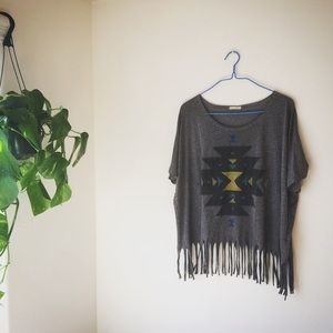 UO Fringe Cozy T- Shirt